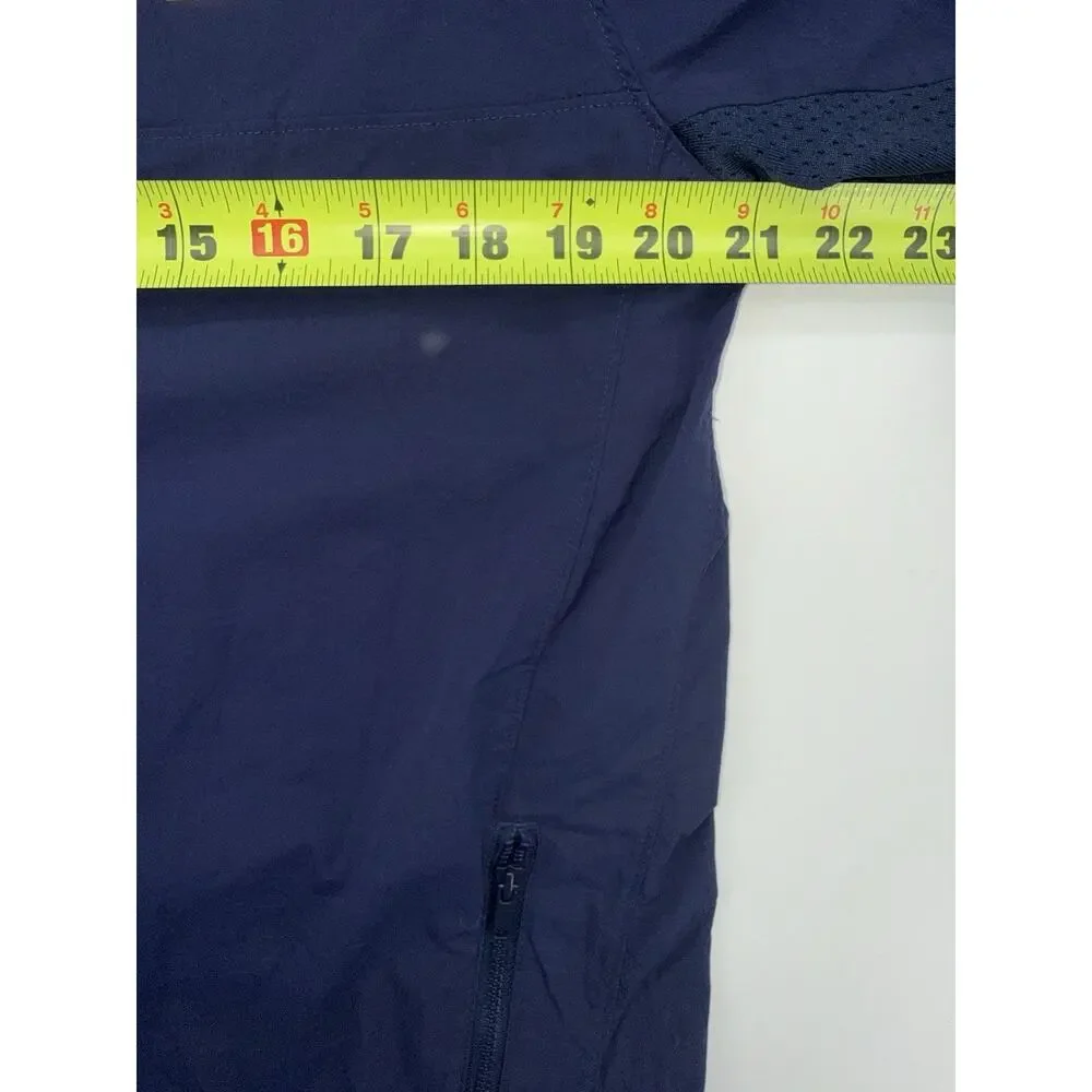 Jordan Michigan Wolverines Pullover Windbreaker Jacket Mens Medium Blue